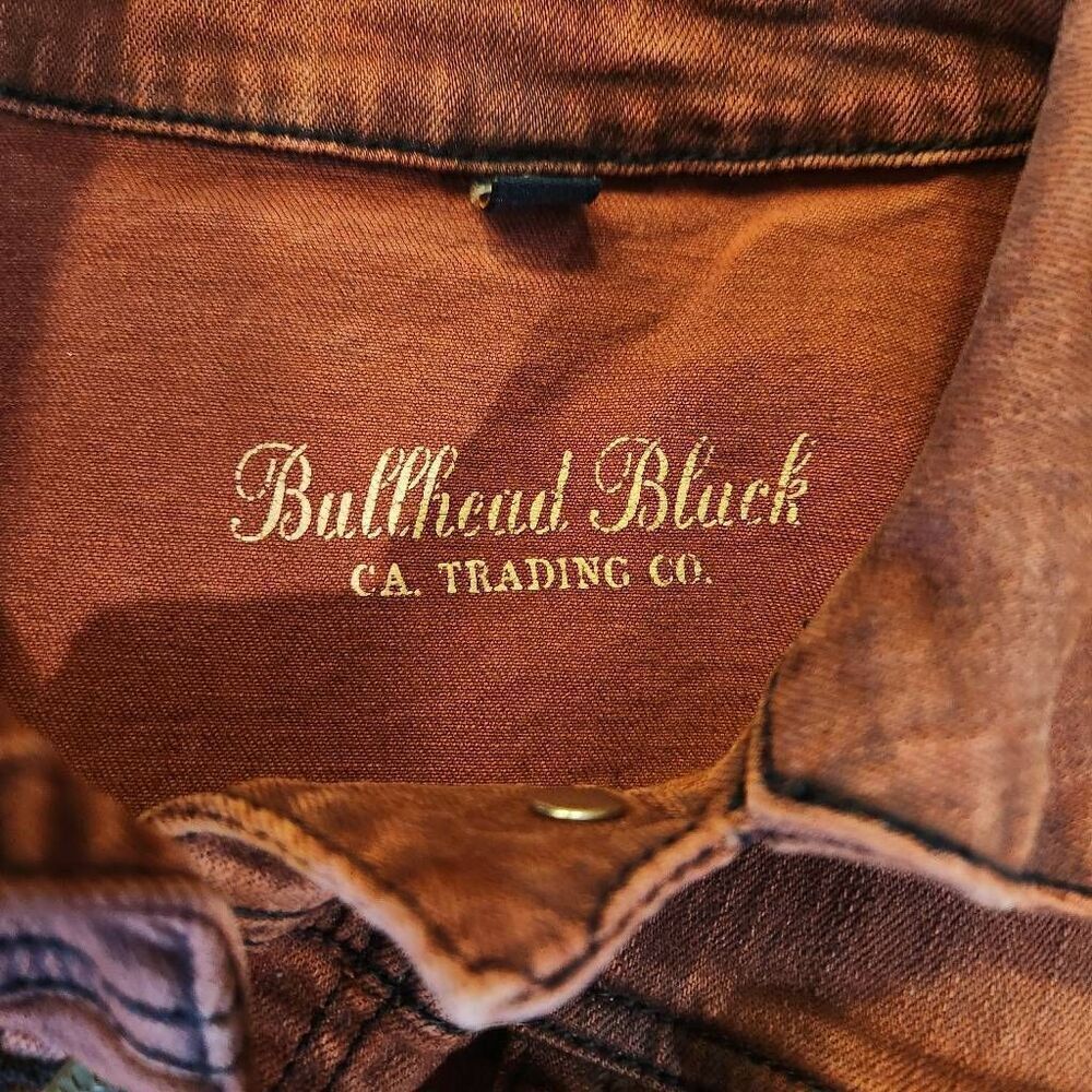 Bullhead Black Red Wash Light Denim Crop Top Small (7252) - Picture 3 of 6